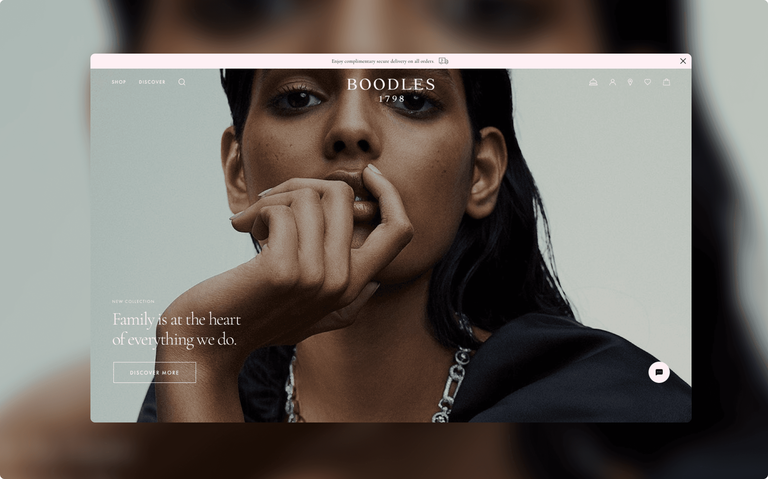 Boodles desktop homepage