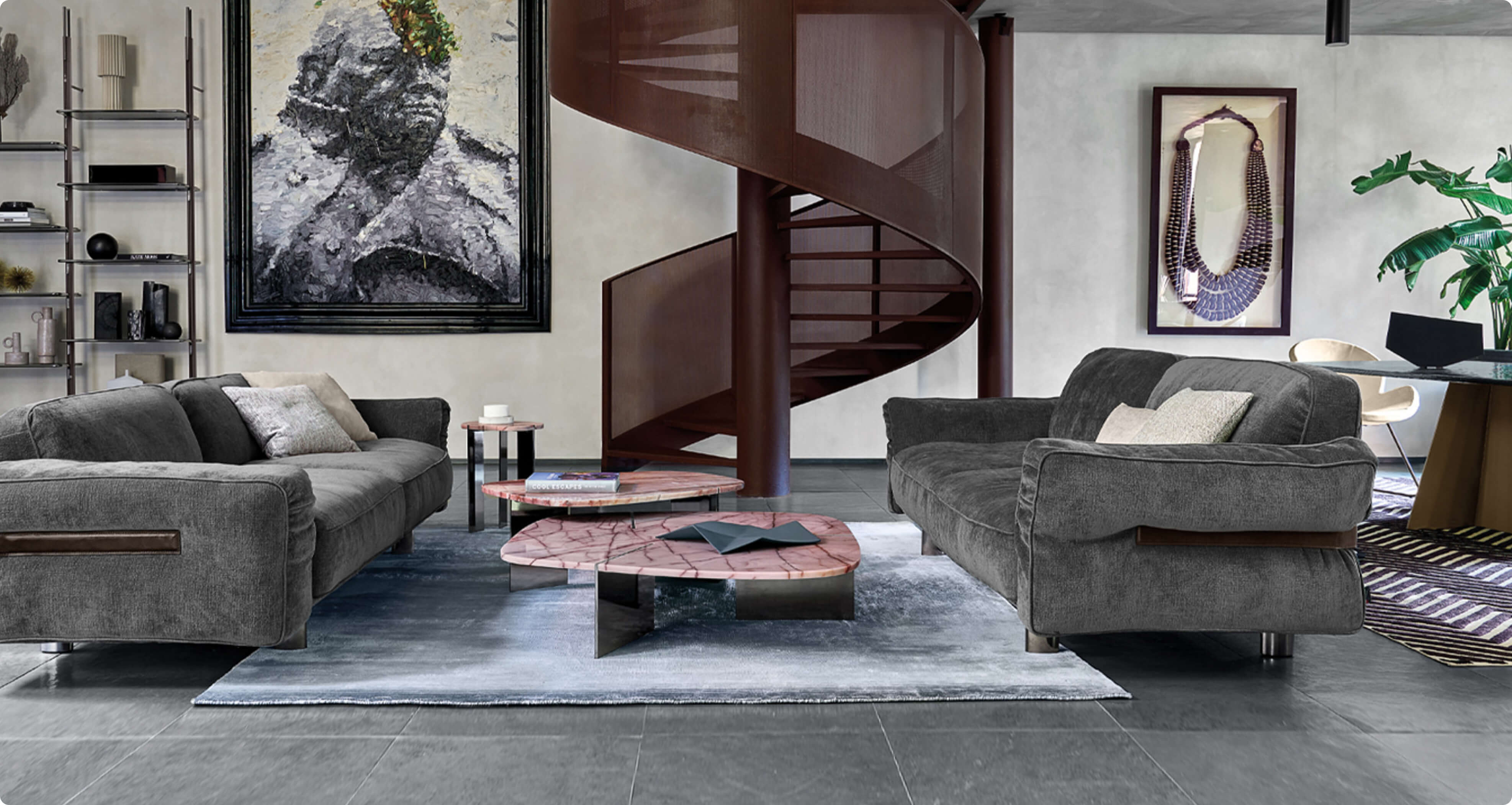 Chaplins Campaign with sofas and coffee table