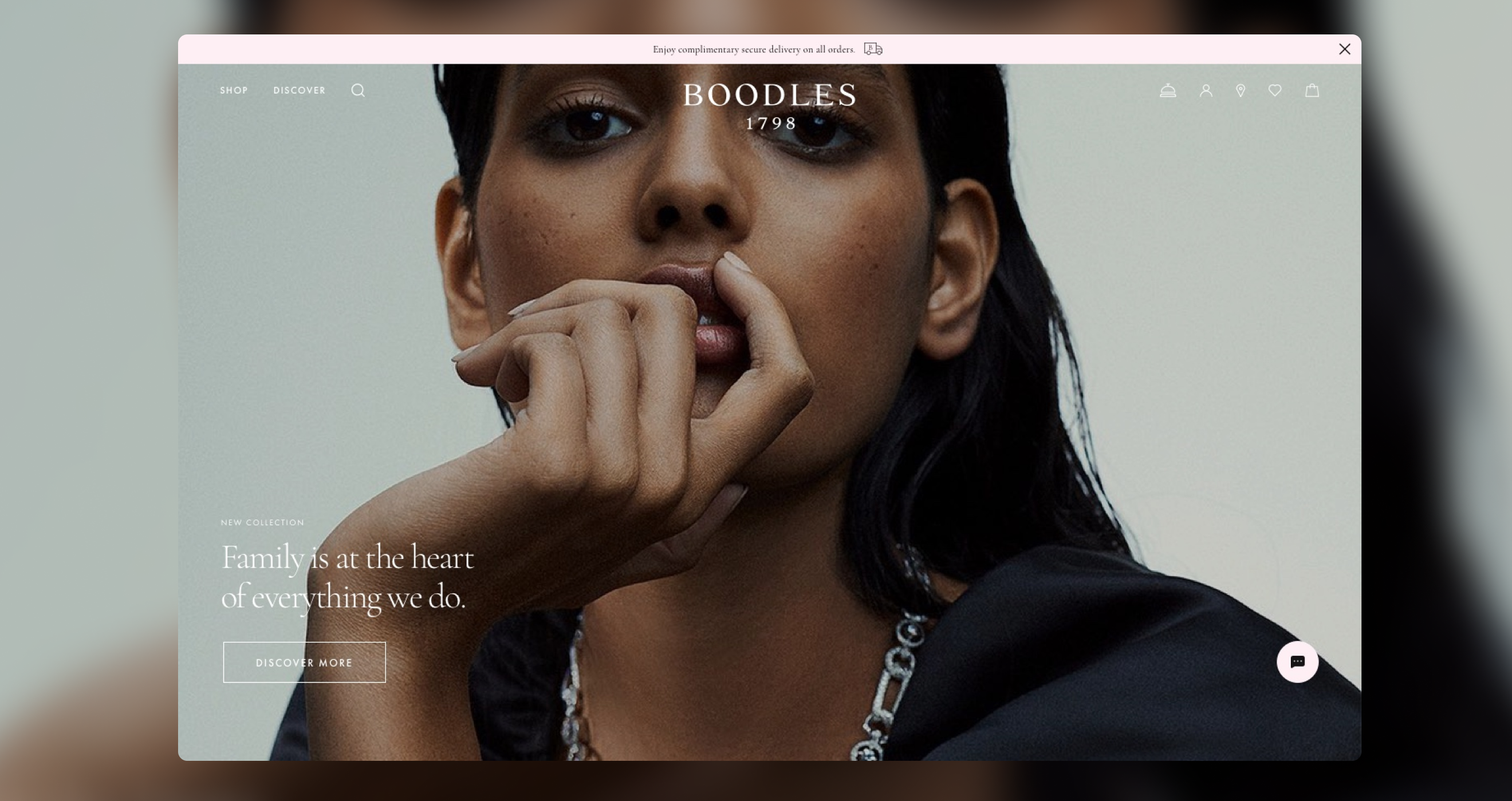 Boodles desktop homepage
